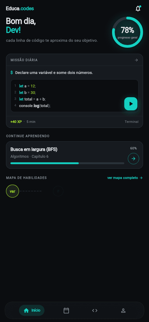 Home with daily mission